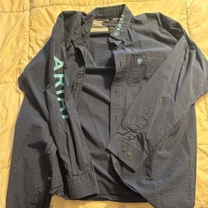 Ariat Men's Navy Plaid Shirt Jacket